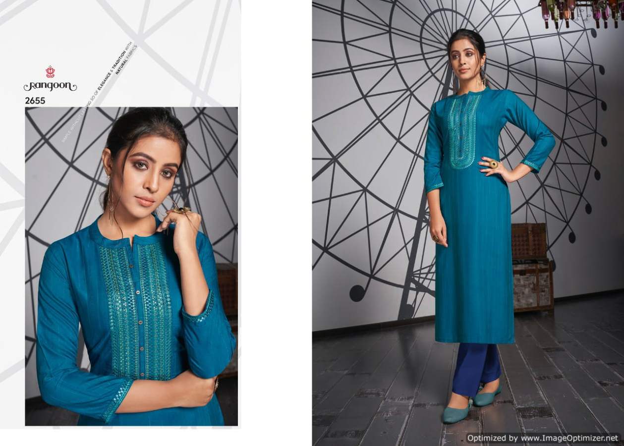 Rangoon Light Line 3 Fancy Designer Party Wear Long Kurti Collection